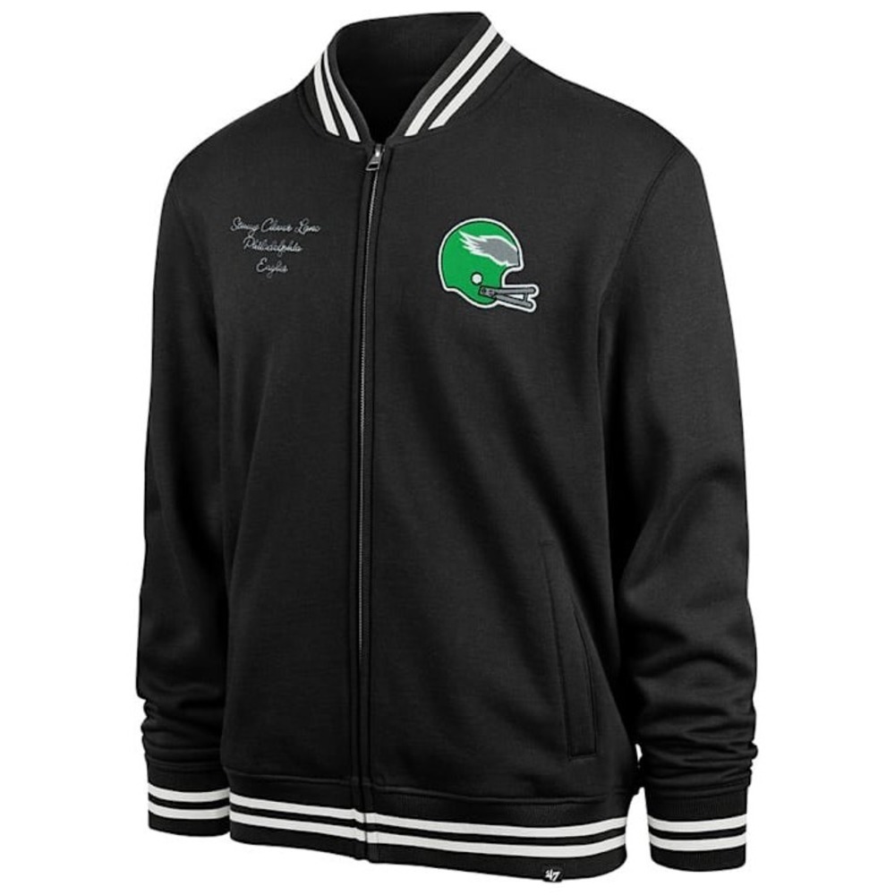 47 Brand Philadelphia Eagles Stoney Clover Lane Varsity Bomber Jacket  Small NWT